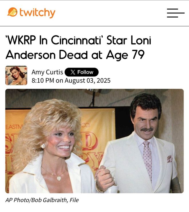 Death of 'WKRP In Cincinnati' Star Loni Anderson at 79