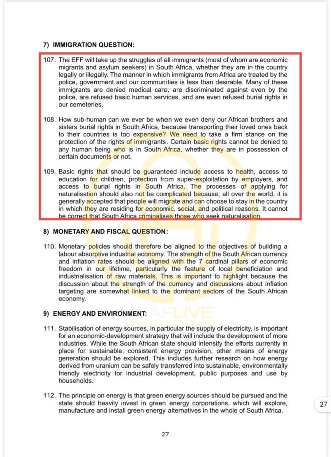 EFF's Bold Move: Immigrants' Rights Spark Outrage! — foreigners rights in South Africa, EFF immigrant support 2025, economic migrants advocacy