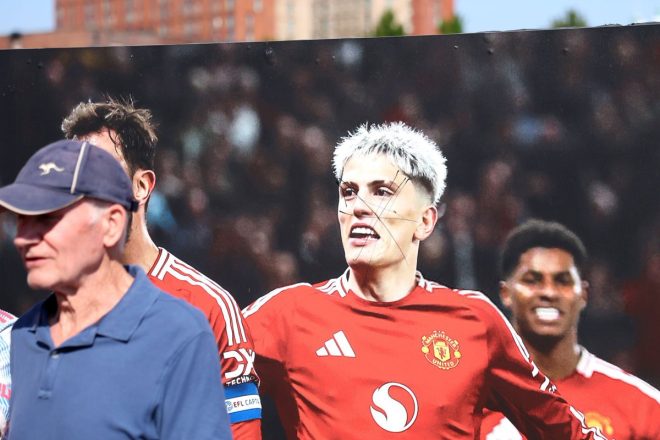 Garnacho's Portrait Vandalized: Chelsea Move Sparks Outrage! —  Alejandro Garnacho Chelsea transfer news, Old Trafford vandalism incident, Manchester United fan reactions 2025