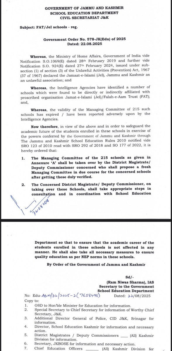 Govt Seizes 215 Schools Linked to Banned Group—Why Now? — Jammu and Kashmir education reforms, radicalisation prevention in Kashmir schools, Jamaat-e-Islami school management takeover