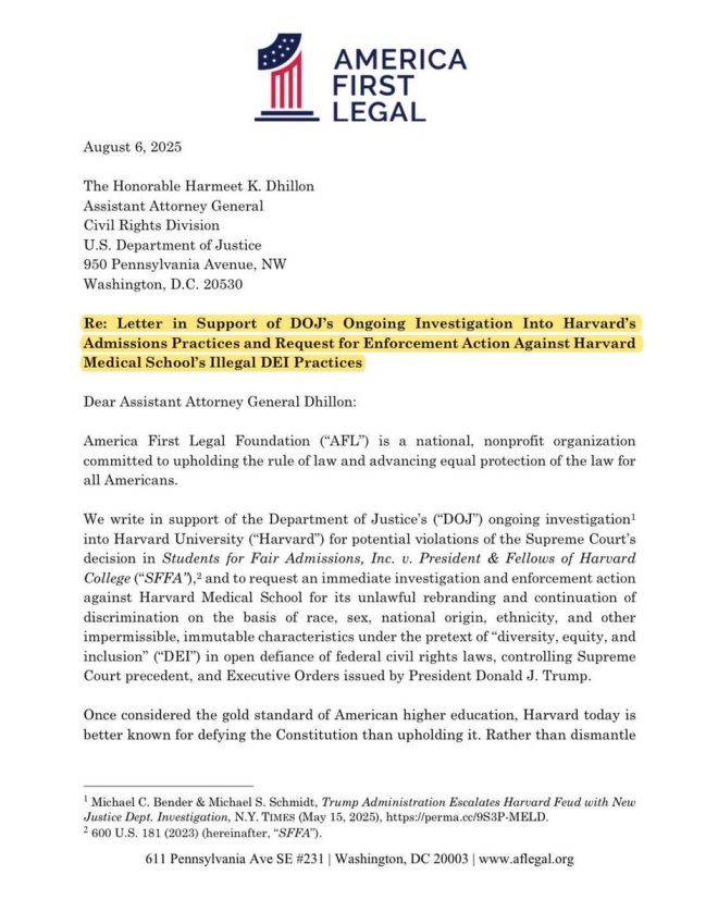 Harvard's DEI Practices Under Fire: AFL's Bold Federal Complaint! — illegal discrimination, higher education reforms, federal complaint against universities