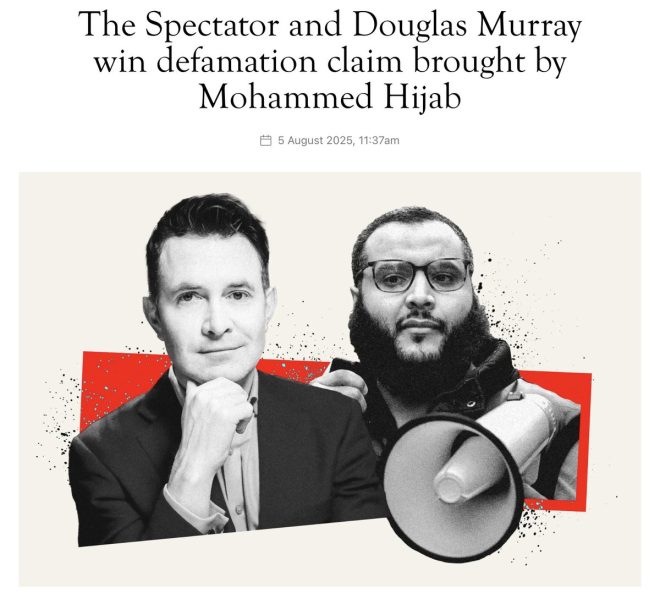 Hijab's Court Loss: Lies, Mockery, and Media Backlash! — Mohammed Hijab court ruling, Douglas Murray defamation lawsuit, Spectator journalist controversy