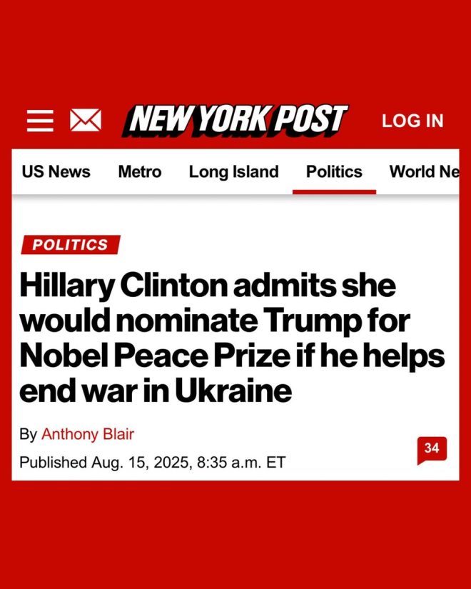 Hillary's Shocking Trump Nomination for Peace Prize! —  Hillary Clinton Trump Nobel Prize, Ukraine peace negotiations 2025, end war Ukraine diplomacy