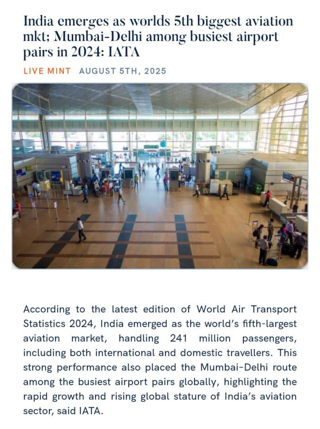India Soars: 5th Largest Aviation Market Shakes Up Skies! — India aviation growth, busiest flight routes India, Mumbai Delhi air traffic 2025