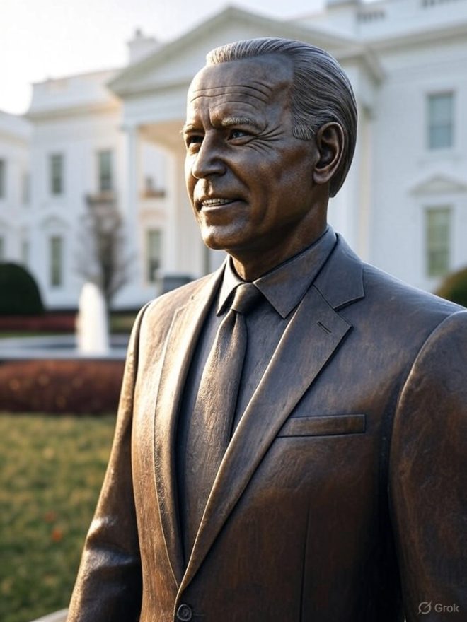 Is a Biden Statue the Ultimate Political Insult? —  Joe Biden legacy statue, White House presidential honors, Democrats support Biden 2025