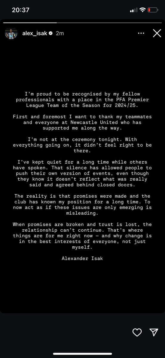 🚨 Isak's SHOCKING Claims: Promises Broken at the Club! —  Alexander Isak controversy, Newcastle United player statement, football transfer saga 2025