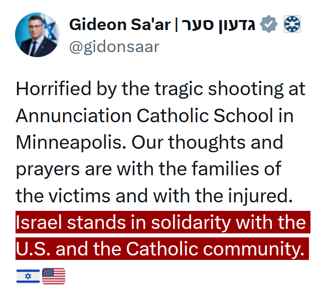 Israel's Unexpected Stance on U.S. School Shooting — Israeli foreign policy response, solidarity with global communities, Catholic school violence prevention