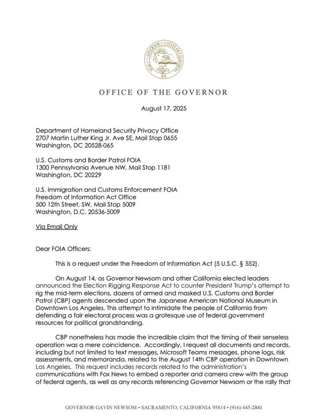 🚨JUST IN: Did Trump’s Agents Intimidate Our Redistricting Plan? — FOIA request transparency, Trump federal agents deployment, redistricting intimidation tactics