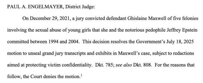 Judge Shocks Nation: Trump DOJ's Bid on Maxwell Records Denied! —  urgent news, latest updates, exclusive report