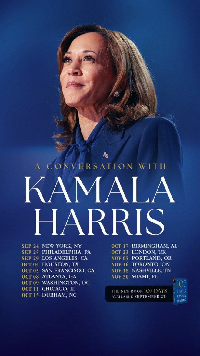 Kamala Harris's Shocking '107 Days' Tour: Are You In? —  2024 Presidential campaign events, Kamala Harris tour dates, underdog candidates 2025