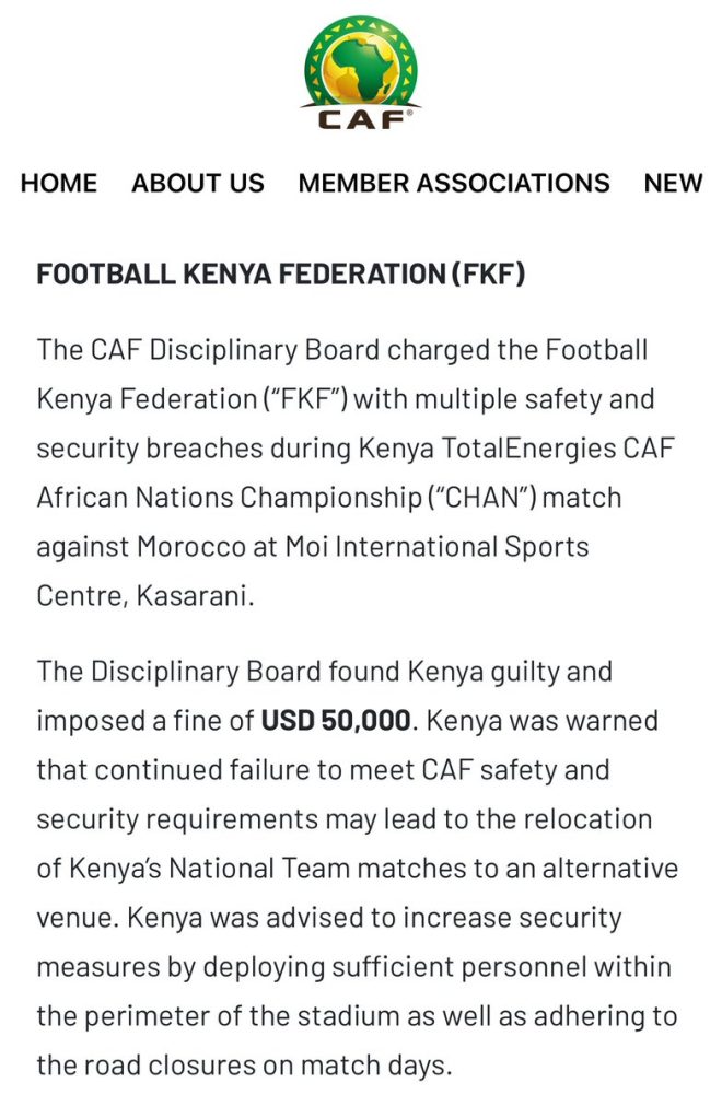 Kenya Fined $50K: Is Football at Risk of Relocation? —  Kenya stadium safety violations, CAF sanctions Kenyan football, relocation of Kenyan matches 2025
