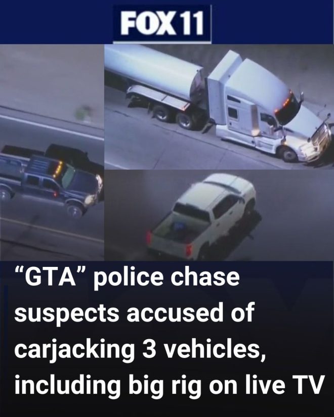 Live TV Police Chase: Suspects Carjack Big Rig & More! —  Police pursuit car theft Los Angeles, Live carjacking chase California, Big rig police chase 2025