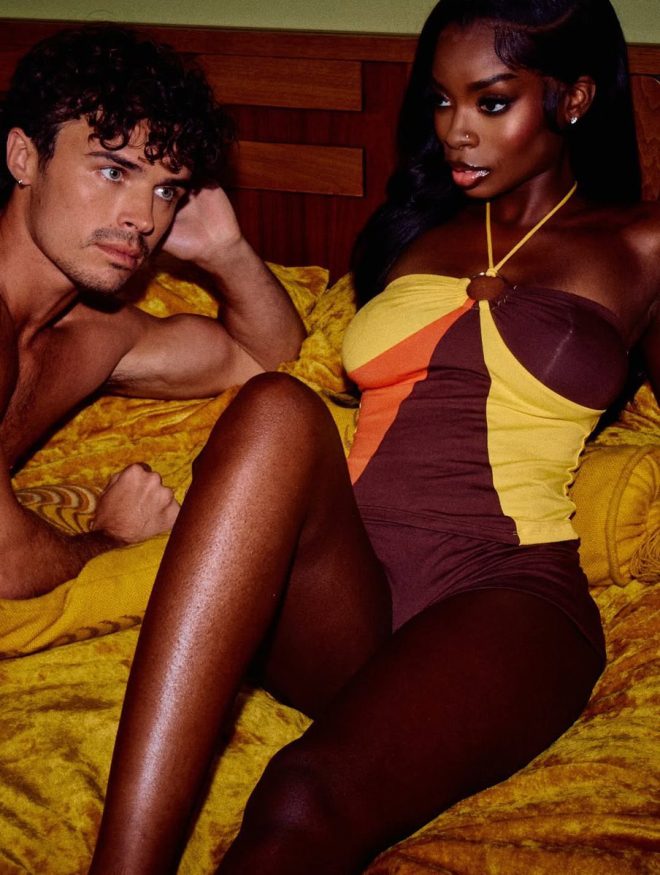 Love Island's Olandria & Nic Spark Controversy with Kefir! — Olandria Carthen and Nic Vansteenberghe partnership, Agua de Kefir celebrity endorsements, Love Island USA fashion trends 2025
