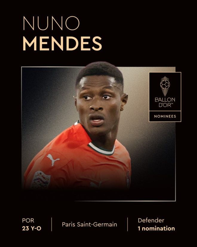 Nuno Mendes: The Shocking Contender for 2025 Ballon d'Or! —  Ballon d'Or nominees 2025, Nuno Mendes PSG, Portugal football stars