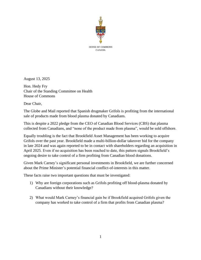 Outrage: Foreign Firms Profiting from Canadian Blood Donations! —  urgent news, political scandal, corporate accountability