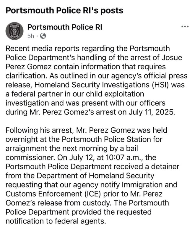 Portsmouth Police Misleads on DHS Cooperation: A Community at Risk! — Portsmouth Police Department controversy, DHS detainer violation case, Guatemalan illegal alien release 2025
