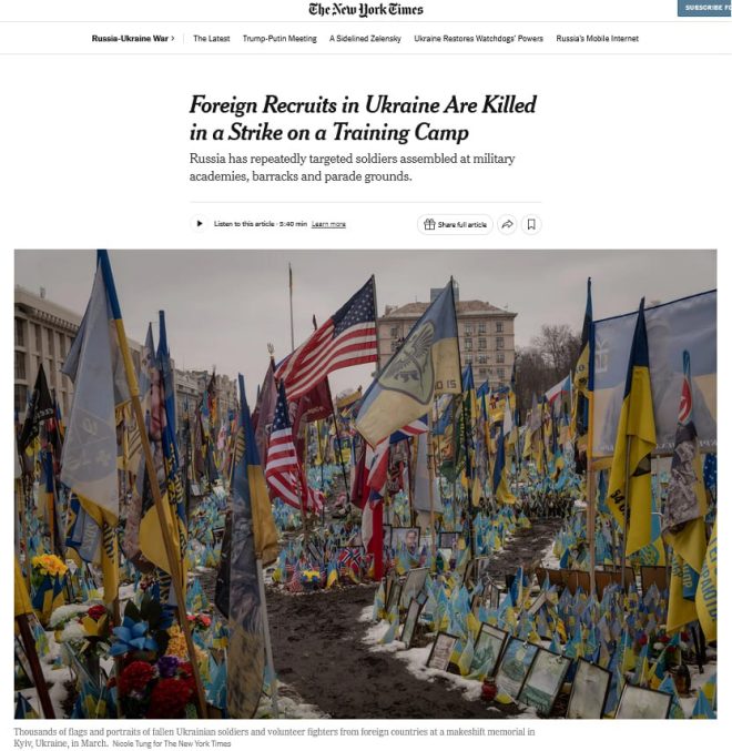 Russian Missile Strike Kills American "Volunteers" in Ukraine —  foreign fighters in Ukraine, Kropyvnytskyi missile attack, US casualties in Ukraine conflict