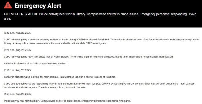 SWATTING Scare at CU Boulder: 4th Shooter Hoax This Week! —  active shooter hoax, campus safety concerns, swatting incidents 2025