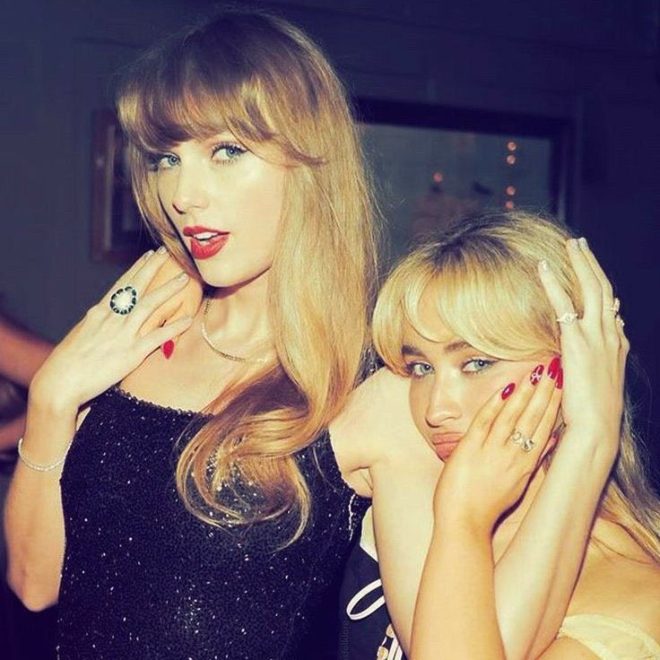 Sabrina Carpenter Sparks Drama with Swift-Kelce Repost! — Sabrina Carpenter news, Taylor Swift engagement reactions, Travis Kelce celebrity updates