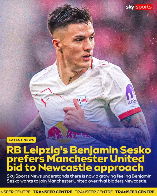 Sesko's Shocking Twist: Manchester United Over Newcastle? — Benjamin Sesko Manchester United transfer news, Sky Sports updates on Sesko Newcastle interest, Premier League transfer rumors 2025