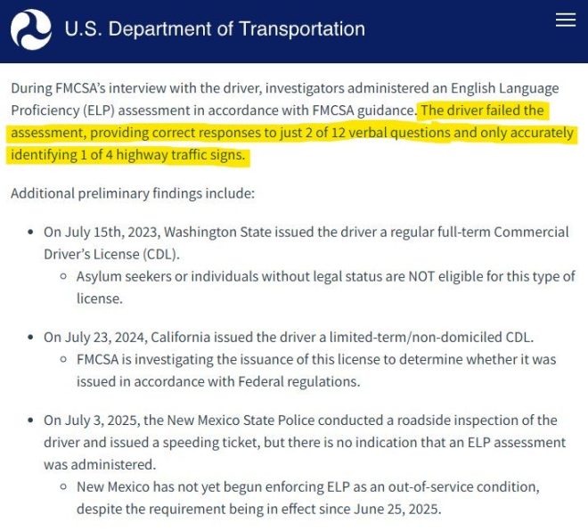 Shocking CDL Scandal: Non-English Speaker Kills Three! —  CDL investigation illegal immigrant Florida, English proficiency test failure trucking accident, DOT inquiry commercial driver's license 2025