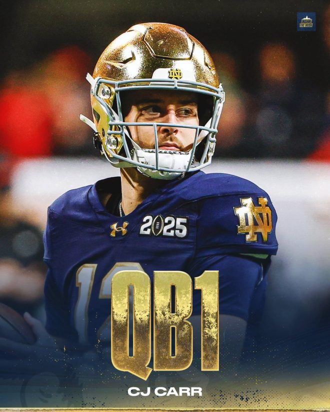 Shocking Decision: Freeman Picks Carr Over Minchey! —  CJ Carr Notre Dame QB news, Marcus Freeman coaching updates, Kenny Minchey player profile