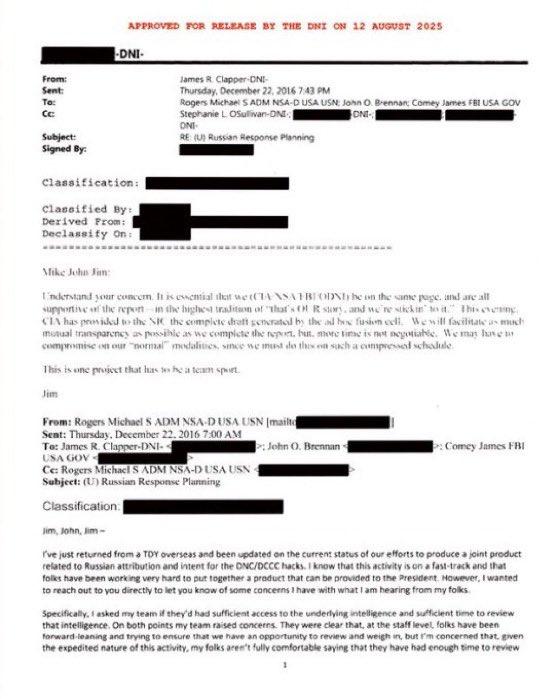 Shocking Files: Obama’s DNI Admits Collusion Hoax Risk! — DNI declassified documents, Obama administration scandals, Russian collusion investigation fallout