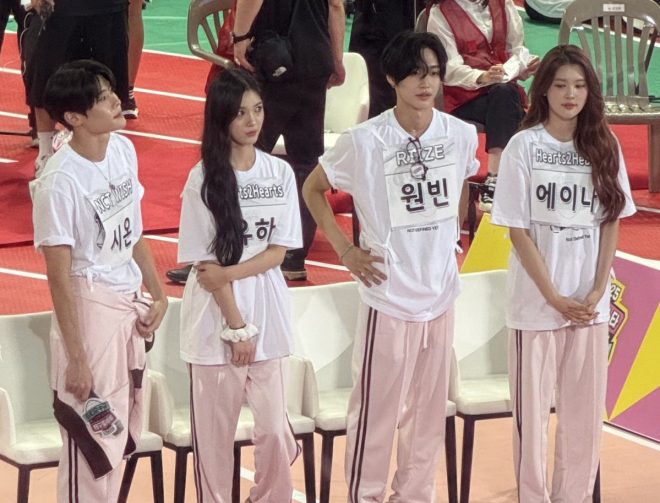 Shocking Team-Up: A-NA, YUHA, RIIZE's Wonbin & NCT's Sion! — A-NA YUHA RIIZE Wonbin NCT WISH Sion ISAC 2025, K-pop idols shooting team ISAC 2025, mixed category sports K-pop 2025