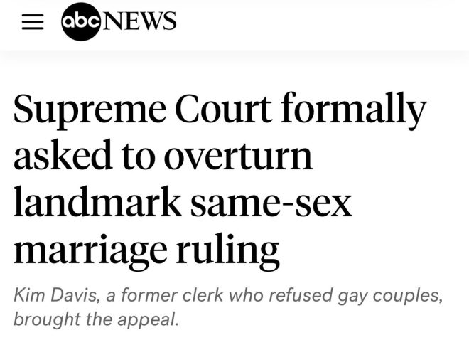Supreme Court's Same-Sex Marriage Ruling Under Fire Again! —  Supreme Court marriage ruling, Kim Davis lawsuit update, same-sex marriage legal challenges