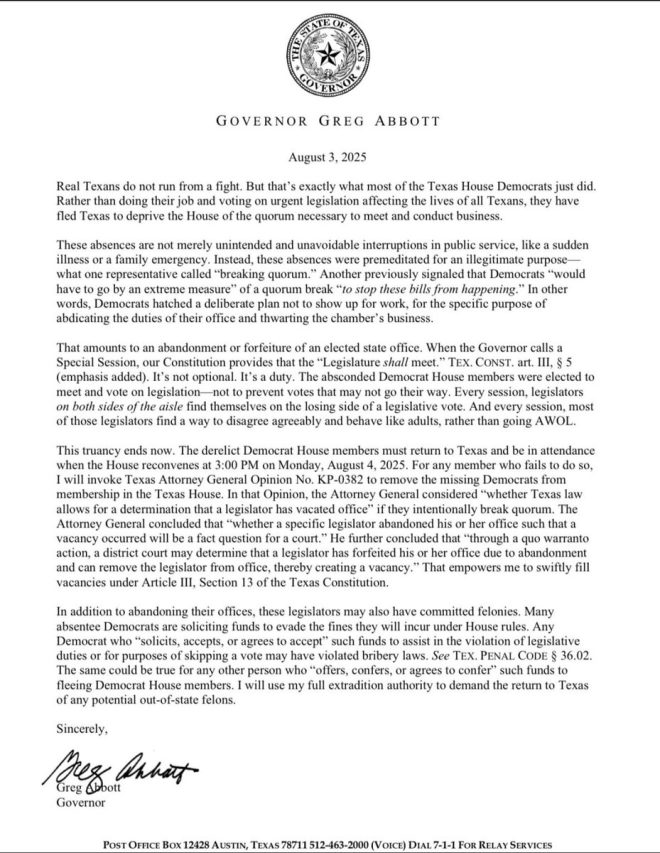 Texas Showdown: Abbott's Ultimatum to Missing Democrats! — Texas political crisis, Texas House quorum rules, redistricting battle 2025