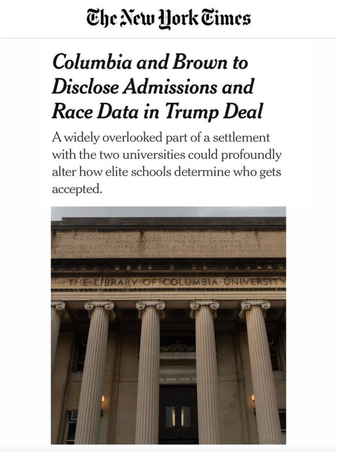 The NYT Reveals Shocking Admissions Data Deal with Trump! —  college admissions transparency, racial discrimination settlements, higher education accountability