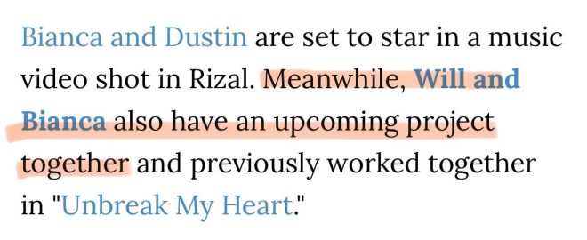 Title: "Will & Bianca's Shocking Project Sparks Fan Outrage!"

RT & Quote:
"Willca more projects soon!" 

Tags:
WillAndBianca
BreakingNews
EntertainmentBuzz
FanReaction
UpcomingProjects —  Upcoming Will and Bianca collaboration, Will and Bianca new project news, Will and Bianca 2025 film announcement

rt & quote “willca more projects soon” as many as you can plus tags 

WILLCAtch THE BIGSCREEN