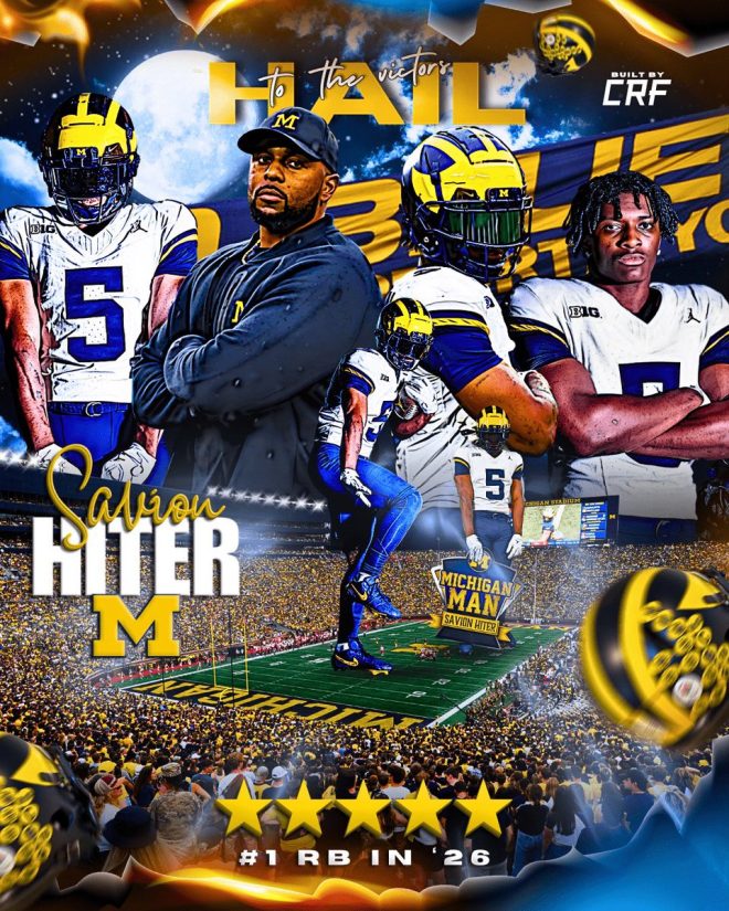 Top RB Savion Hiter Shocks Fans with Michigan Commitment! —  Top High School Football Recruits, Michigan Wolverines 2025 Commitments, Elite Running Backs Class of 2026