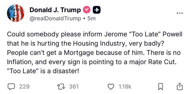Trump Fires Shot: Powell's Policies Kill Housing Boom! —  Trump housing market impact, Jerome Powell career end, interest rate cuts 2025