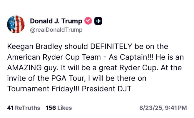 Trump Shocks Golf World: Ryder Cup Appearance Confirmed! —  President Trump Ryder Cup 2025, PGA Tour Tournament Friday, VIP attendance Ryder Cup 2025