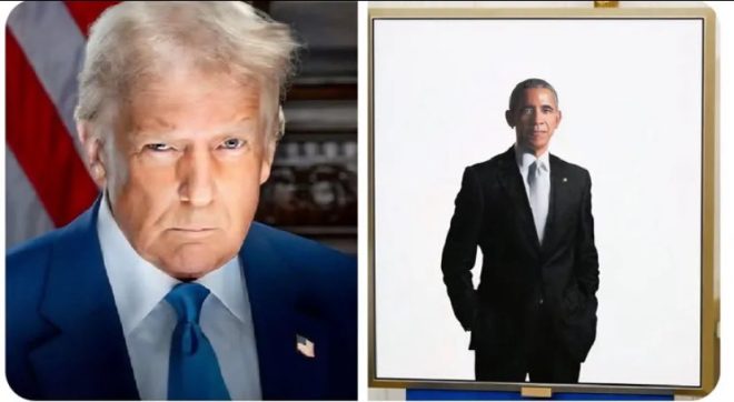 Trump Sparks Outrage: Obama’s Portrait Banished! —  White House portrait controversy, Trump Obama tradition clash, presidential portrait relocation 2025