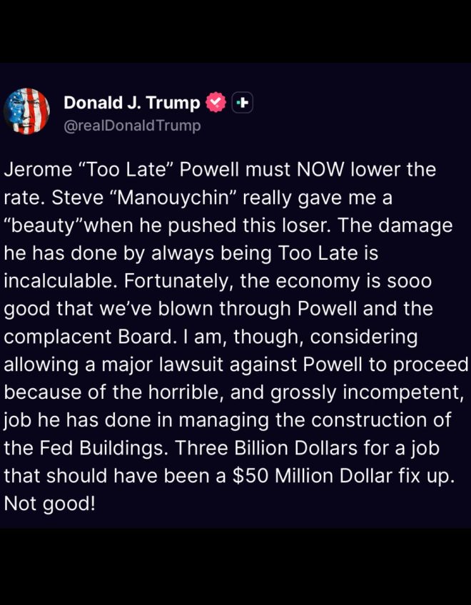 Trump Threatens Lawsuit: Is the Fed's $3B Renovation Criminal? —  Trump lawsuit against Fed, Jerome Powell corruption allegations, Federal Reserve renovation scandal 2025