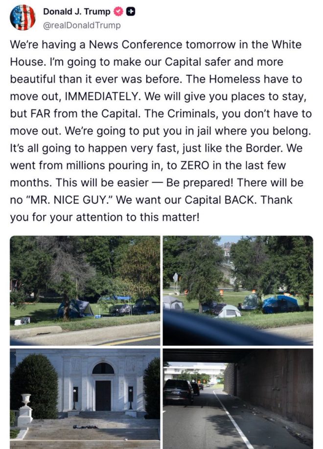 Trump's Bold Move: Cleaning Up DC or Just Empty Promises? —  "Trump crackdown on crime in DC, homeless policy reform 2025, restore order in Washington"