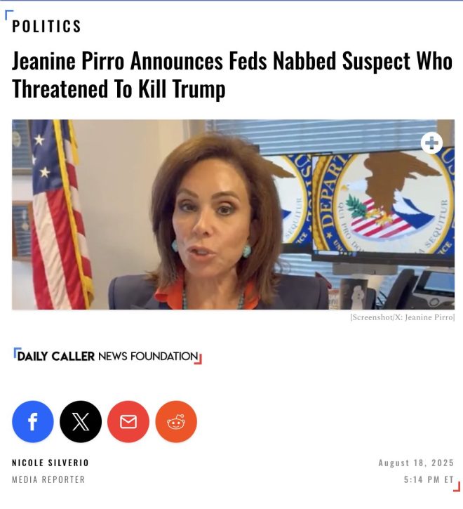 Trump's Life in Jeopardy: Female Suspect Arrested! — U.S. Capitol Threat Arrest, Jeanine Pirro News 2025, Female Suspect Charged Trump Threat
