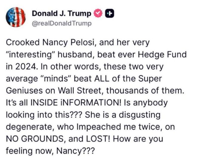 Trump's Shocking Claim: Pelosi's Insider Trading Revealed! — Trump Pelosi scandal, insider trading allegations 2025, political corruption news
