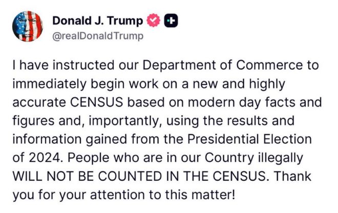 Trump's Shocking Demand: Censoring the Census? —  massive, enormous, significant