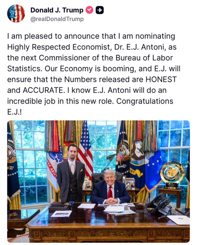 Trump's Shocking Pick: Will Dr. E.J. Antoni Fix Jobs Chaos? — Breaking news Trump nomination, Dr. E.J. Antoni labor statistics, Biden administration job performance 2025