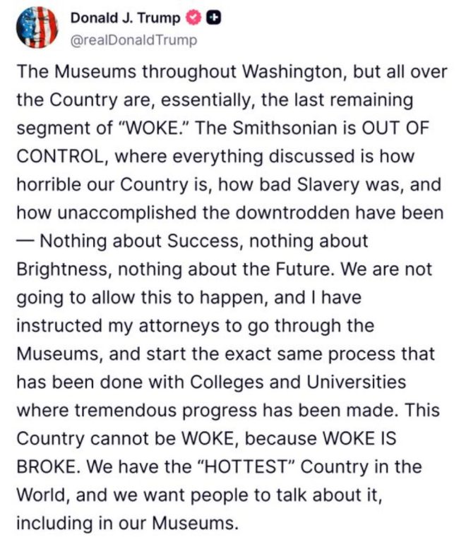 Trump's Shocking Plan: Purge 'Woke' History from Museums! —  Smithsonian museum overhaul, Trump anti-woke agenda, Washington museums reform
