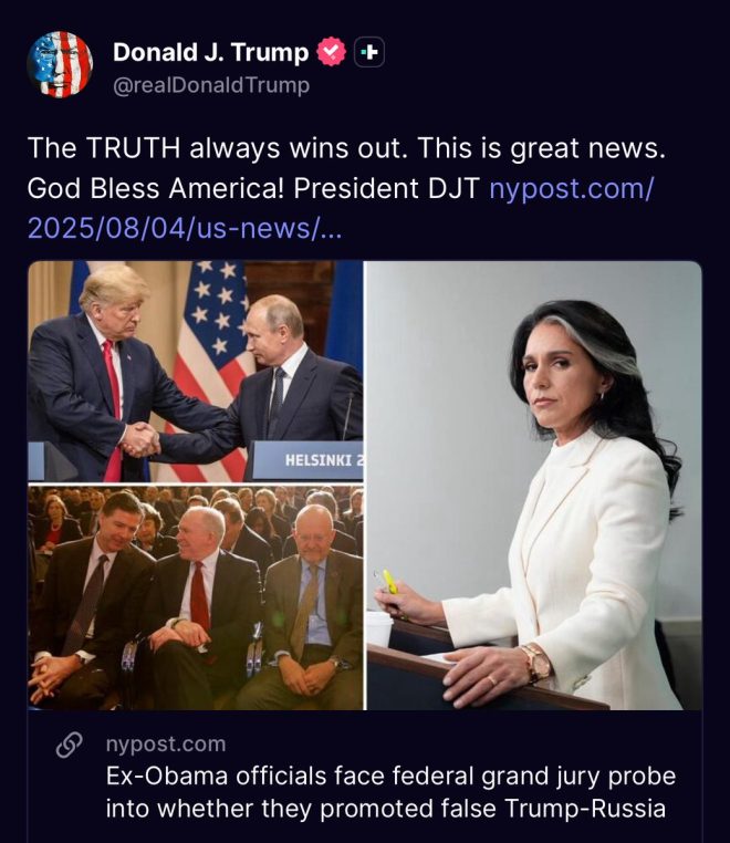 Trump's Shocking Take on Russia Probe: Is He Right? —  Trump DOJ investigation updates, Russia collusion news 2025, President Trump public statements