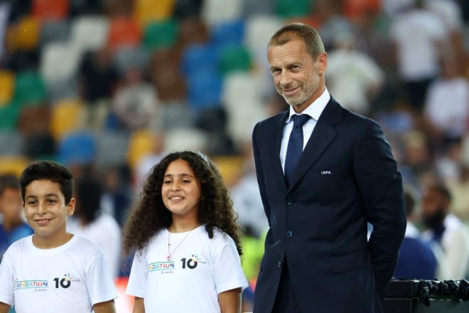 UEFA Super Cup: Palestinian Kids at Medal Ceremony? —  Palestinian children's rights, UEFA Super Cup participation, refugee empowerment in sports