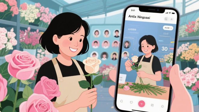 出差焦虑：李姐的花艺课能否生存？ —  出差准备技巧, 花艺课程直播, 焦虑缓解方法