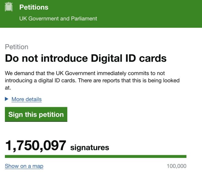1.75M Oppose Digital ID: A Controversial Uprising! —  Digital identity resistance, mass petition against surveillance, privacy rights movement 2025
