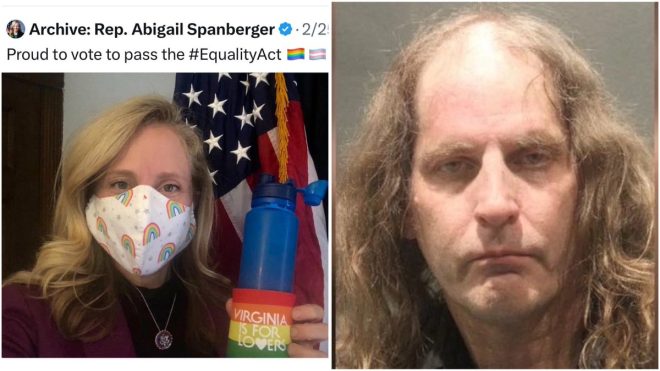 Abigail Spanberger supports sex predator's gender identity, sparking outrage and concern for children. —  Abigail Spanberger, Richard Cox, sex predator recognition
Children's safety, locker room incident, transgender rights
Voting record, controversial decision, public outrage