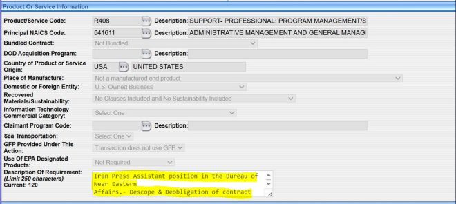 "Agencies Terminate 87 Wasteful Contracts, Saving $673M - Including State Dept.'s $509k Iran Press Assistant" — Government Contract Termination, Contract Descope Savings, State Department Contract Update