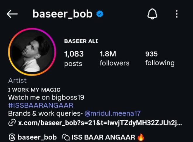 BREAKING: Baseer Bob's Follower Surge Sparks BB19 Drama! —  Bigg Boss 19 Contestants Popularity, Baseer Ali Instagram Growth, Reality TV Stars 2025